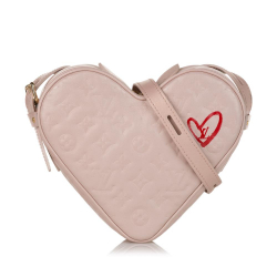 Louis Vuitton AB Louis Vuitton Pink Light Pink Monogram Empreinte Leather Fall In Love Coeur France