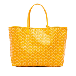 Goyard B Goyard Yellow Coated Canvas Fabric Goyardine Saint Louis PM France