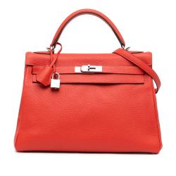 Hermès B Hermès Red Indian Red Calf Leather Togo Kelly Retourne 32 France