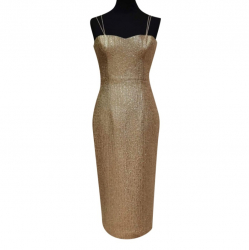 Alex Perry Abendkleid goldfarben