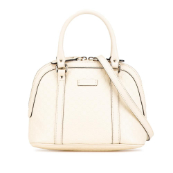 Gucci AB Gucci Gray Calf Leather Mini Microguccissima Dome Satchel Italy