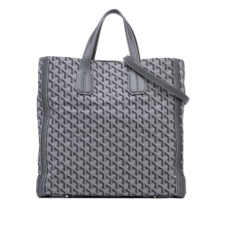 Goyard B Goyard Gray Coated Canvas Fabric Goyardine Voltaire France