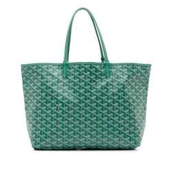 Goyard AB Goyard Green Coated Canvas Fabric Goyardine Saint Louis PM France