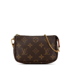 Louis Vuitton B Louis Vuitton Brown Monogram Canvas Canvas Monogram Mini Pochette Accessoires France