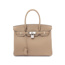 Hermès AB Hermès Brown Beige Calf Leather Togo Birkin Retourne 30 France