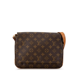 Louis Vuitton B Louis Vuitton Brown Monogram Canvas Canvas Monogram Musette Tango Short Strap France