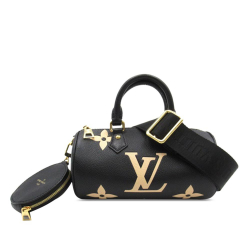 Louis Vuitton AB Louis Vuitton Black Monogram Empreinte Leather Bicolor Giant Papillon BB France