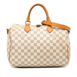 Louis Vuitton B Louis Vuitton White Damier Canvas Canvas Damier Azur Speedy Bandouliere 30 France