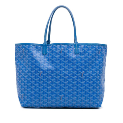 Goyard AB Goyard Blue Coated Canvas Fabric Goyardine Saint Louis PM France