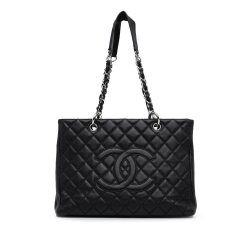 Chanel B Chanel Black Caviar Leather Leather Caviar Grand Shopping Tote Italy