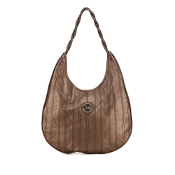 Celine B Celine Brown Bronze Calf Leather Metallic Hobo China