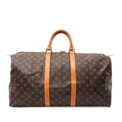 Louis Vuitton AB Louis Vuitton Brown Monogram Canvas Canvas Monogram Keepall 55 United States