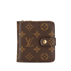 Louis Vuitton B Louis Vuitton Brown Monogram Canvas Canvas Monogram Bi-Fold Compact Wallet Spain