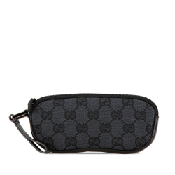 Gucci AB Gucci Black Canvas Fabric GG Eyeglass Pouch Italy