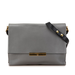 Celine B Celine Gray Calf Leather skin Blade Crossbody Italy