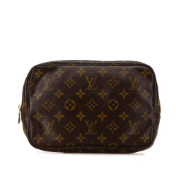 Louis Vuitton B Louis Vuitton Brown Monogram Canvas Canvas Monogram Trousse Toilette 23 France