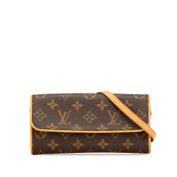 Louis Vuitton B Louis Vuitton Brown Monogram Canvas Canvas Monogram Pochette Twin PM Spain