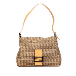 Fendi B Fendi Brown Light Brown Canvas Fabric Zucchino Mamma Forever Italy