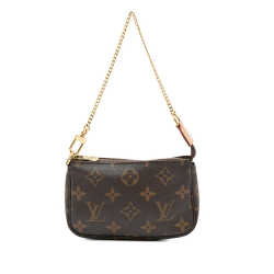 Louis Vuitton AB Louis Vuitton Brown Monogram Canvas Canvas Monogram Mini Pochette Accessoires France