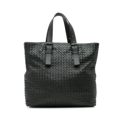 Bottega Veneta B Bottega Veneta Black Nappa Leather Leather Nappa Intrecciato Belt Strap Tote Italy