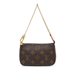 Louis Vuitton AB Louis Vuitton Brown Monogram Canvas Canvas Monogram Mini Pochette Accessoires France