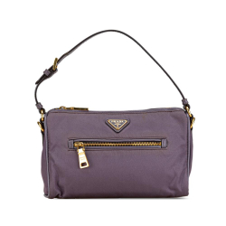 Prada B Prada Purple Nylon Fabric Tessuto Handbag Italy