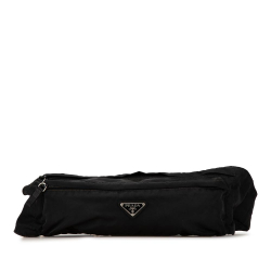 Prada B Prada Black Nylon Fabric Tessuto Belt Bag Italy