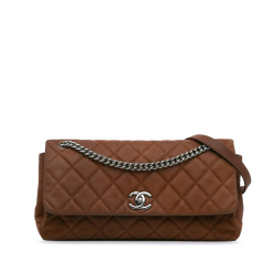 Chanel AB Chanel Brown Caviar Leather Leather Quilted Iridescent Caviar Lady Pearly Flap France