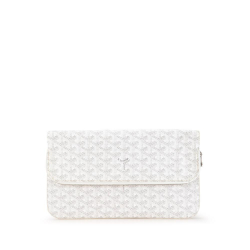 Goyard AB Goyard White Coated Canvas Fabric Goyardine Sainte Marie MM France