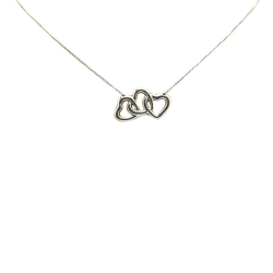 Tiffany & Co Tiffany Silver Sterling Silver Triple Open Heart Pendant Necklace Spain