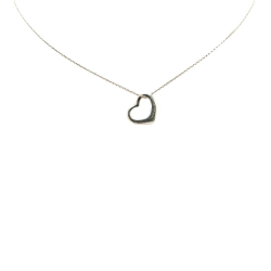 Tiffany & Co Tiffany Silver Elsa Peretti Sterling Silver Open Heart Pendant Necklace Spain