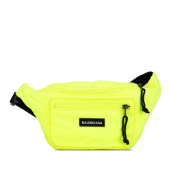 Balenciaga B Balenciaga Green Lime Nylon Fabric Explorer Belt Bag Italy