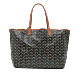 Goyard AB Goyard Black Coated Canvas Fabric Goyardine Saint Louis PM France