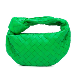 Bottega Veneta AB Bottega Veneta Green Nappa Leather Leather Mini Nappa Intrecciato Jodie Italy