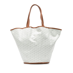 Goyard AB Goyard White Canvas Fabric Goyardine Reversible Belharra Tote France