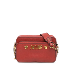 Christian Dior B Dior Red Calf Leather JAdior Camera Bag Italy