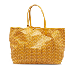 Goyard B Goyard Yellow Coated Canvas Fabric Goyardine Saint Louis PM France