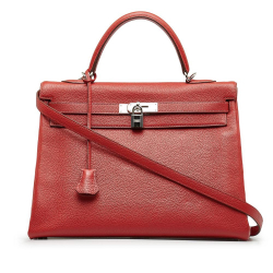 Hermès AB Hermès Red Calf Leather 2004 Togo Kelly 35 France