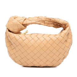 Bottega Veneta AB Bottega Veneta Brown Beige Nappa Leather Leather Mini Nappa Intrecciato Jodie Italy