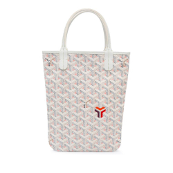 Goyard AB Goyard White Coated Canvas Fabric Goyardine Poitiers Claire Voie France