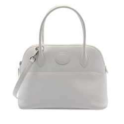 Hermès B Hermès White Off White Calf Leather Epsom Bolide 27 France