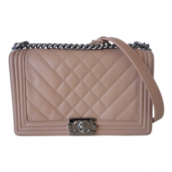 Chanel Boy beige bag