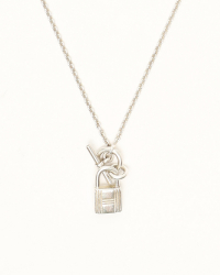 Hermès HERMÈS Kelly Cadenas Pendant Silver Necklace