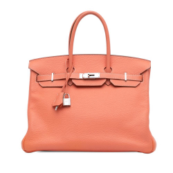 Hermès AB Hermès Pink Salmon Calf Leather Togo Birkin Retourne 35 France