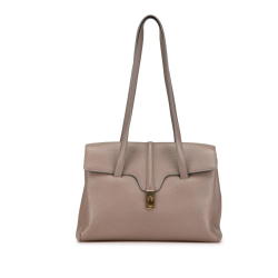 Celine B Celine Brown Taupe Calf Leather Medium Grained skin Soft 16 Shoulder Bag Italy