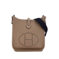 Hermès AB Hermès Brown Calf Leather Clemence Evelyne TPM France