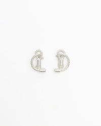 Hermès HERMÈS Rope Motif Clip-on Silver Earrings