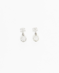 Chanel Coco Mark Rhinestone Dangling Earrings