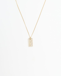 Christian Dior Logo Plate Necklace