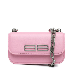 Balenciaga B Balenciaga Pink Calf Leather skin Gossip Chain Bag XS Italy